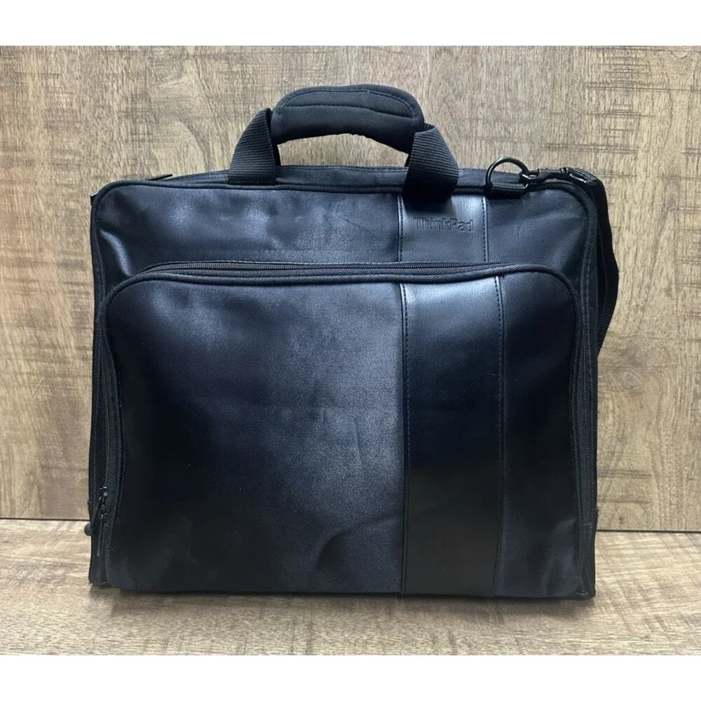 ThinkPad black computer bag with multiple compartments and pockets 16x13 Inches